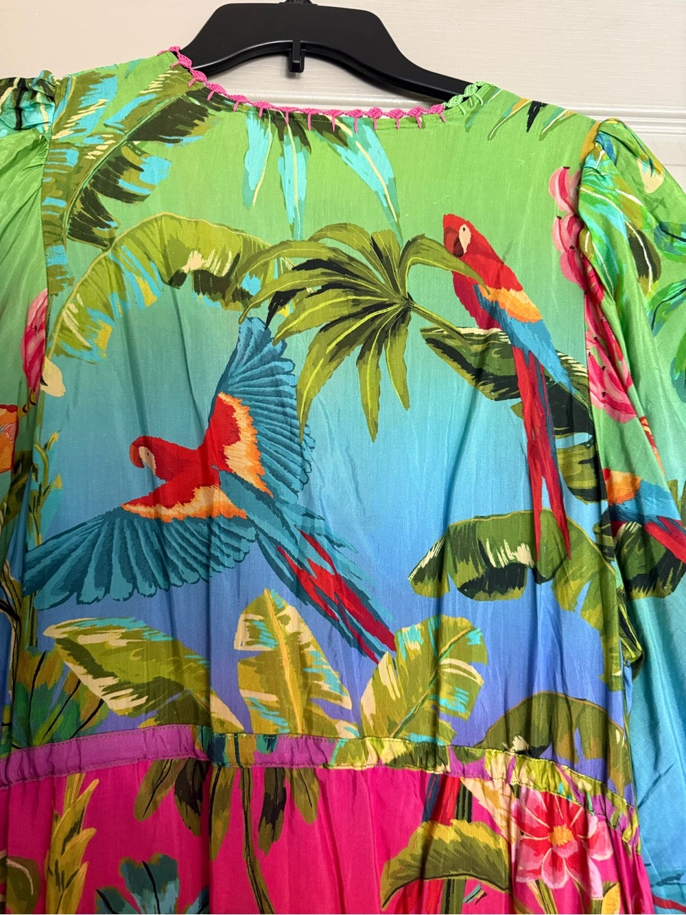 Farm Rio Ombre Forest Ruffle Tunic Dress Size Medium - Picture 7 of 9